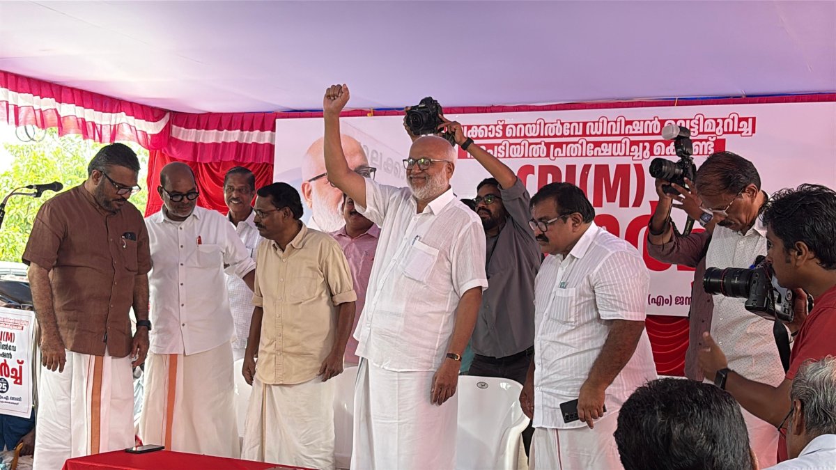 M A Baby on palakkad railway division split protest