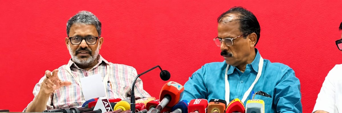 E N Sureshbabu in a press meet